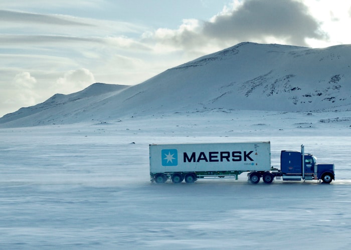 Maersk truck on the road picture