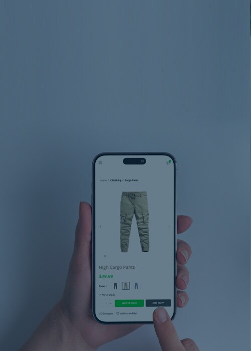 Close of a set of hands using a mobile phone