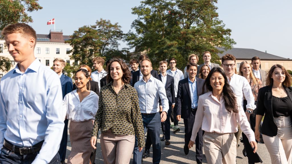 Group of employess walking