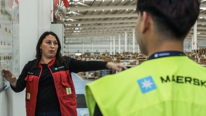 Employees working in warehouse