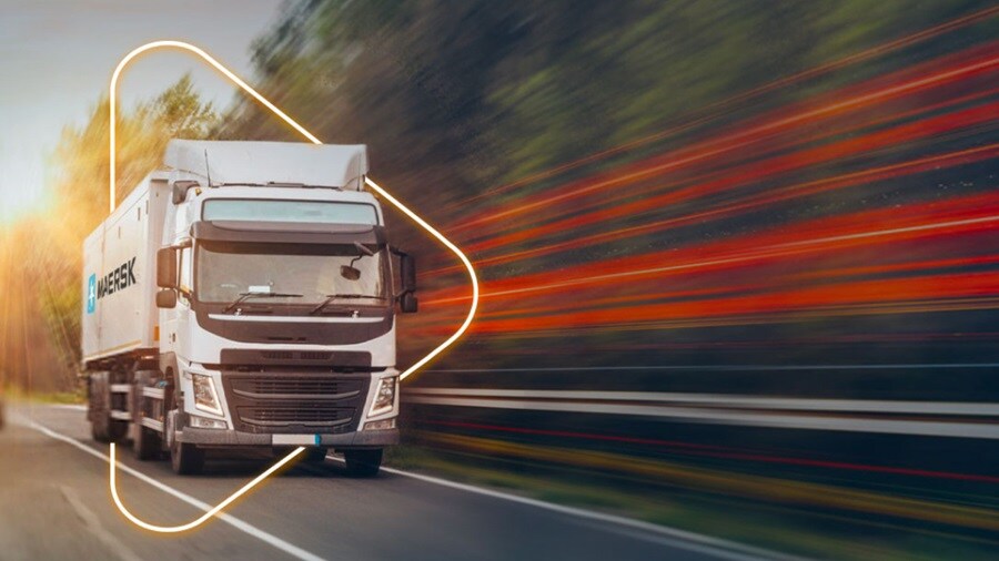 Truck Running through play button