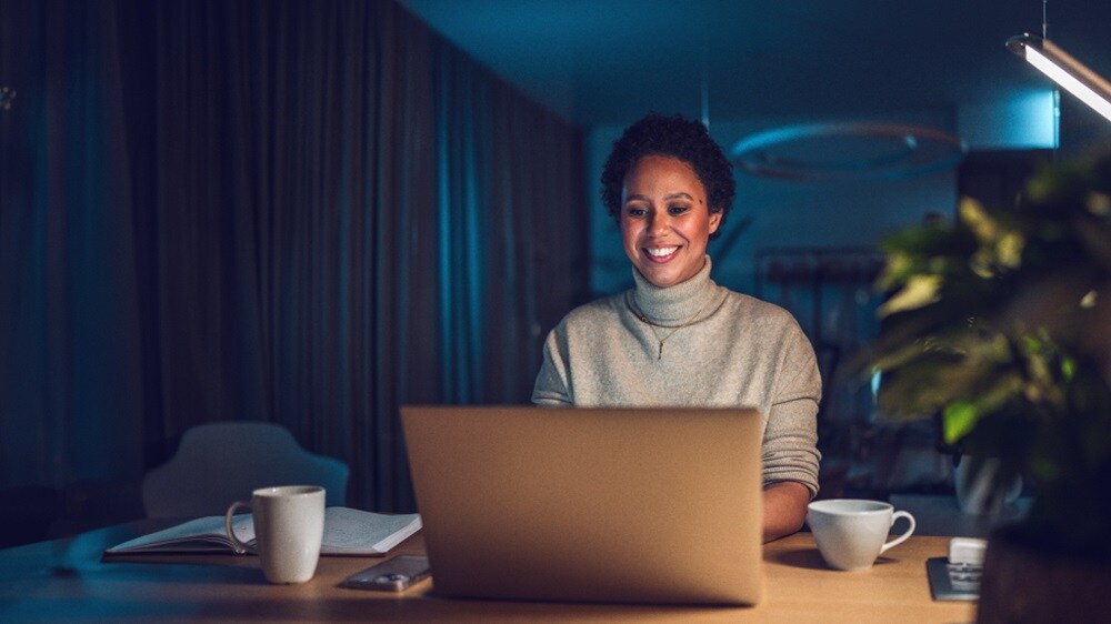 lady working on laptop