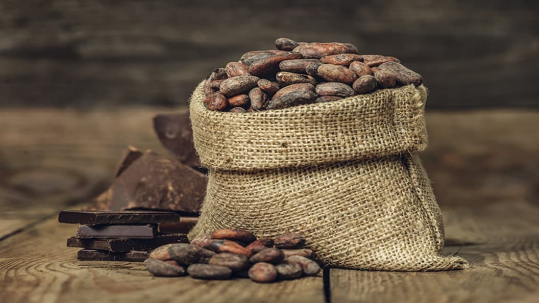 sack of African cocoa beans