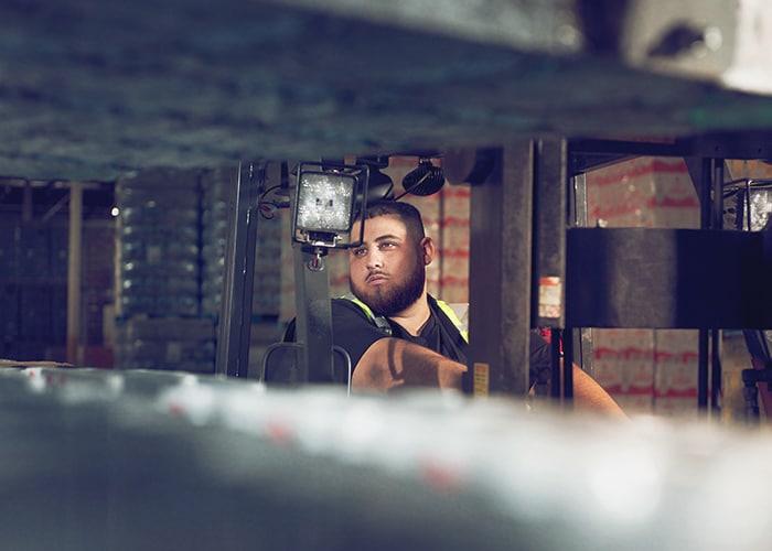 Male working in a warehouse