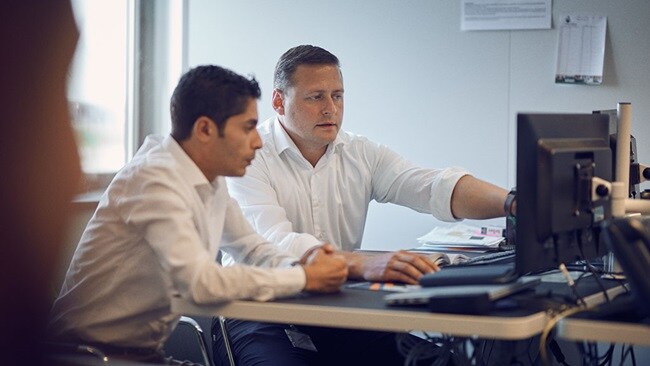 Containers stationed at a local port 01