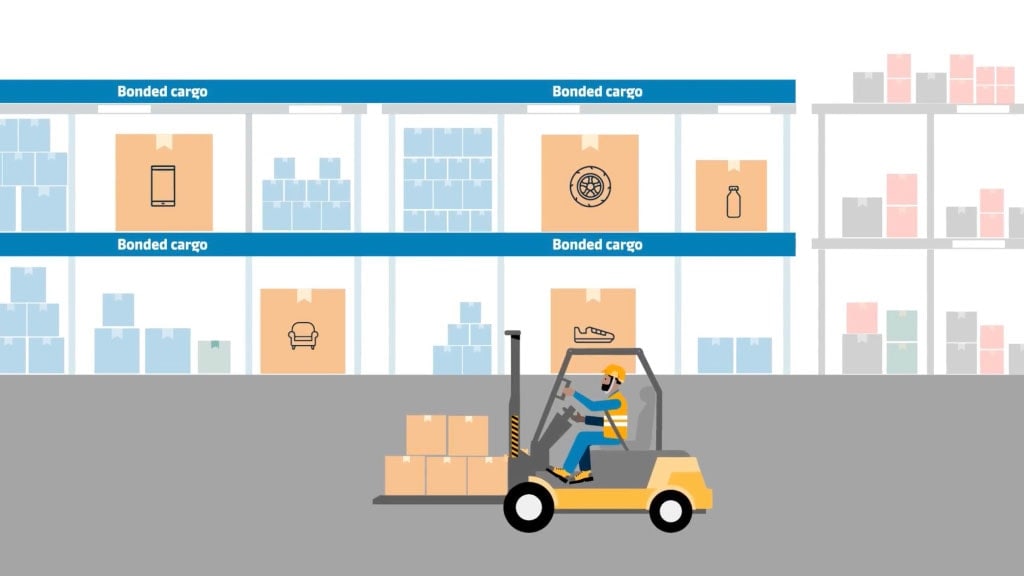 Bonded warehouse illustration