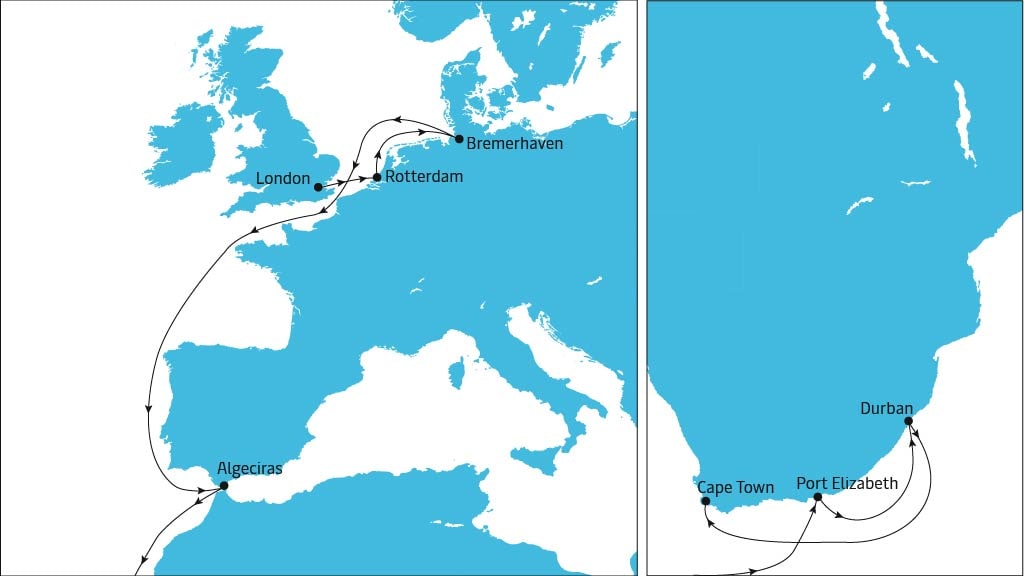 SAECS Southbound map