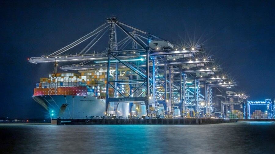 Maersk ship at terminal