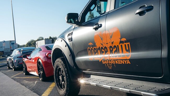 Cars lining up for event