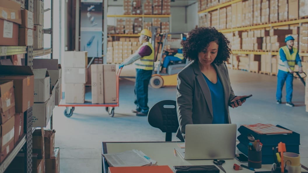 People working in a warehouse