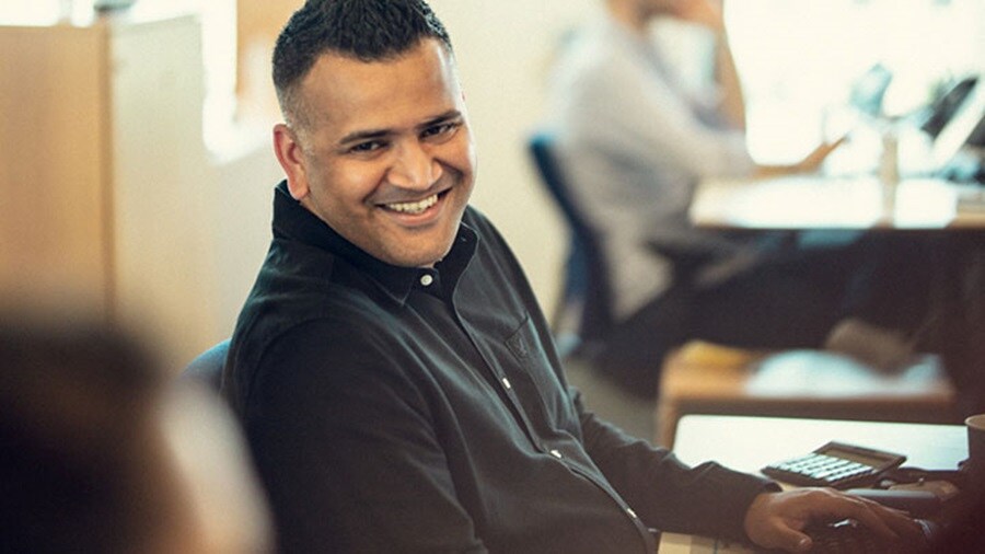Person sitting at desk