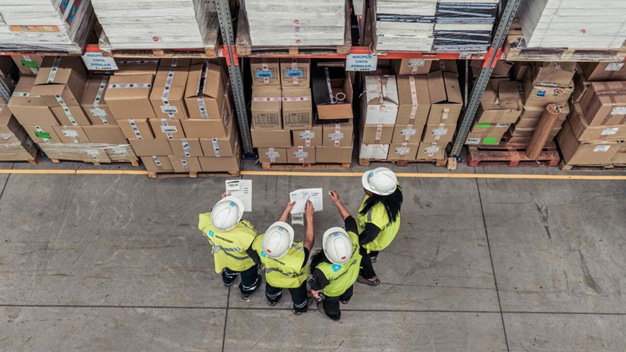 Employees working in the warehouse