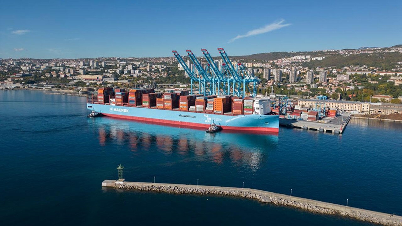 Alva Maersk arriving at Rijeka Gateway in October 2025