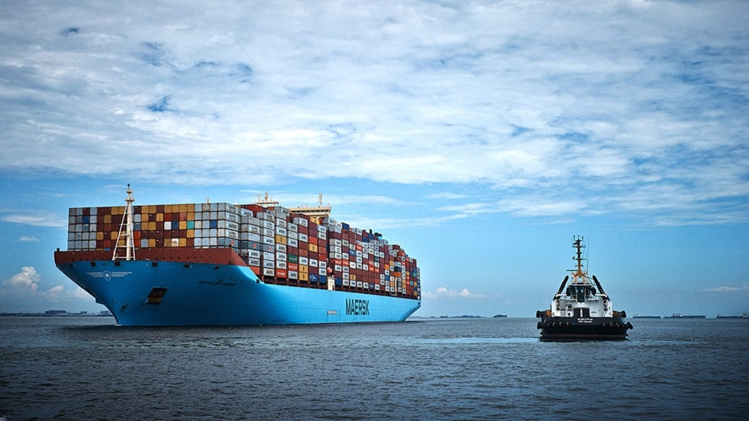Maersk Mathilde vessel on the ocean