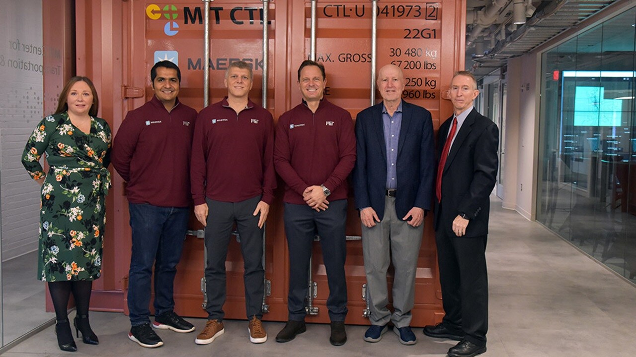 Standing (L-R) - Ms. Katie Date, Mr. Narin Phol, Mr. Erez Agmoni, Mr. Gabriel Alizieri, Professor Yossi Sheffi, Mr. James B. Rice Jr.,