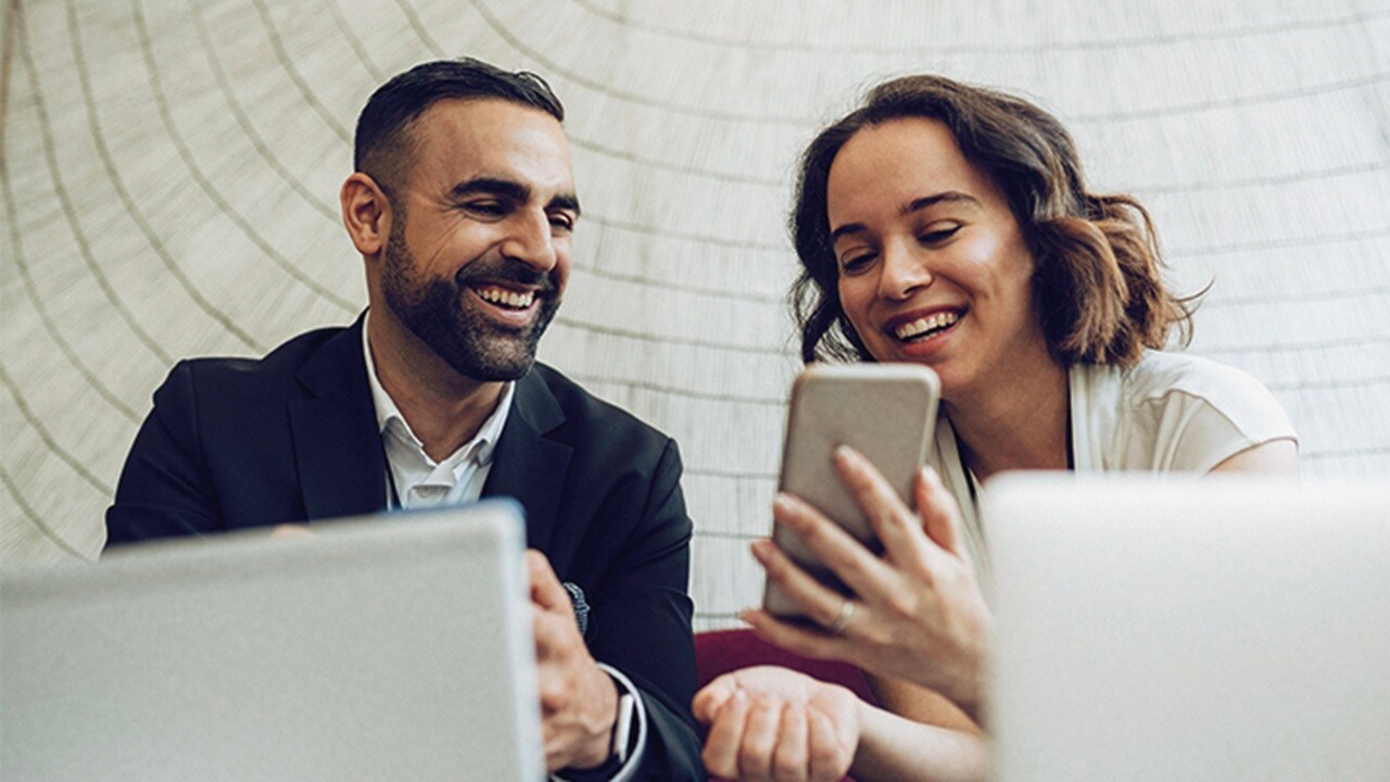 Business people talking