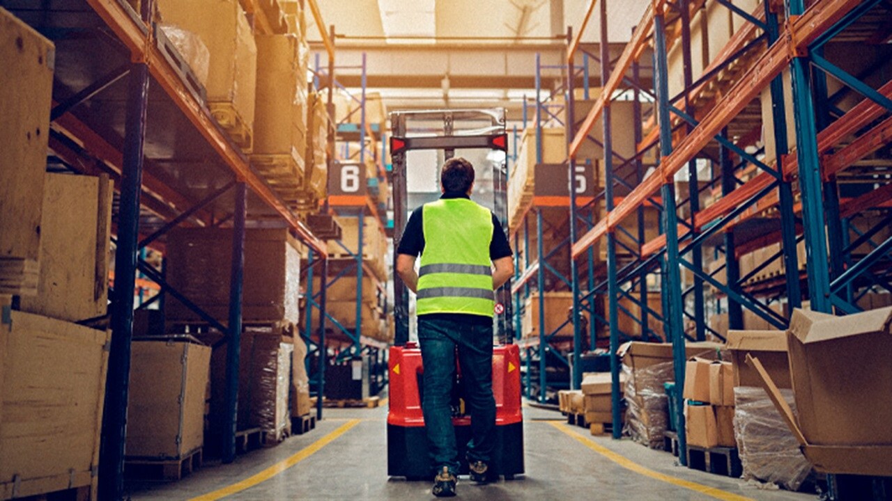 person working in warehouse
